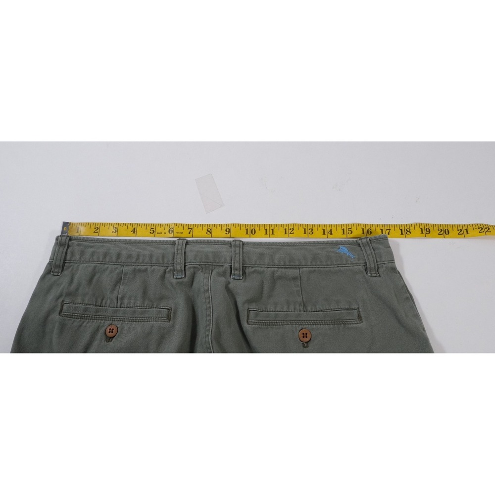 Tommy Bahama Shorts Mens 34 Green Chino Flat Front Cotton Stretch Casual Summer - Picture 4 of 7